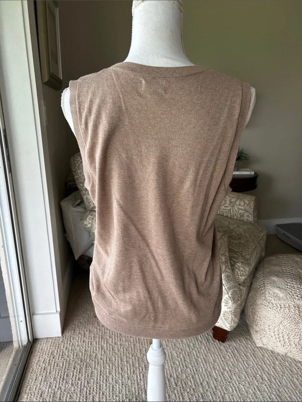 J. Crew Sleeveless Knit Tank Top in Light Brown